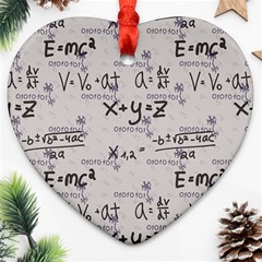 Pattern Wallpaper Math Formula Albert Einstein Ornament (heart) by danenraven