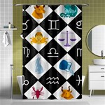 Zodiac Astrology Horoscope Pattern Shower Curtain 48  x 72  (Small)  Curtain(48  X 72 ) - 42.18 x64.8  Curtain(48  X 72 )