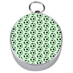 Pattern Ball Soccer Background Silver Compasses Front