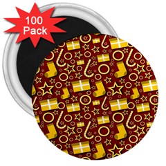 Pattern Paper Fabric Wrapping 3  Magnets (100 Pack) by Ravend