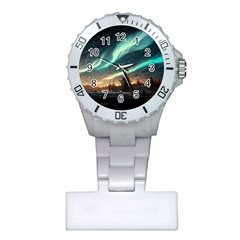 Northern Light North Sky Night Plastic Nurses Watch by Ravend