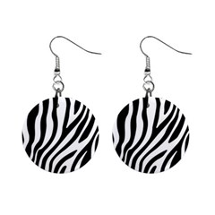 Zebra Vibes Animal Print Mini Button Earrings by ConteMonfrey