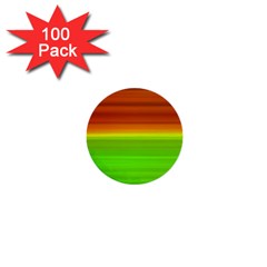 Orange And Green Blur Abstract Print 1  Mini Buttons (100 Pack)  by dflcprintsclothing