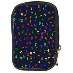 Number Digit Learning Education Compact Camera Leather Case by Wegoenart