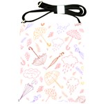 Weather Umbrella Rain Cloud Seamless Doodle Pattern Shoulder Sling Bag Front