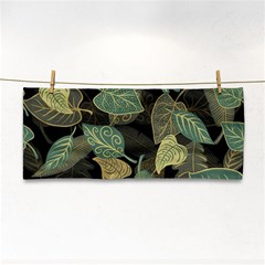 Autumn Fallen Leaves Dried Leaves Hand Towel by Ravend