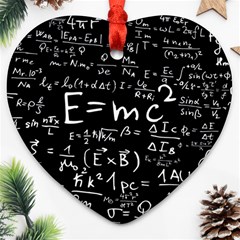 Science Einstein Formula Mathematics Physics Ornament (heart) by danenraven