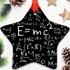 Science Einstein Formula Mathematics Physics Star Ornament (two Sides) by danenraven