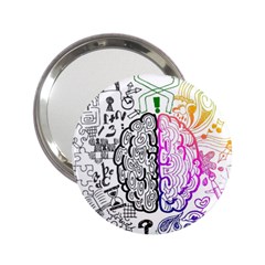 Anatomy Brain Head Medical Psychedelic  Skull 2 25  Handbag Mirrors by danenraven