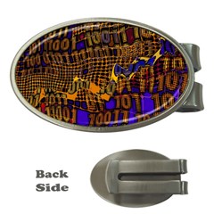 Binary Code Transformation Money Clips (oval)  by Wegoenart