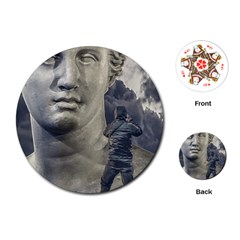 Men Taking Photos Of Greek Goddess Playing Cards Single Design (round) by dflcprintsclothing