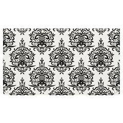 Black And White Ornament Damask Vintage Banner And Sign 7  X 4  by ConteMonfrey