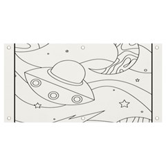 Starships Silhouettes - Space Elements Banner And Sign 4  X 2  by ConteMonfrey