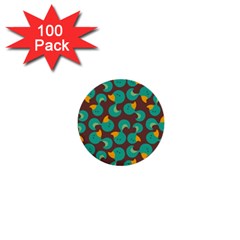 Vector-illustration-seamless-pattern-with-cartoon-duck 1  Mini Buttons (100 Pack)  by Wegoenart