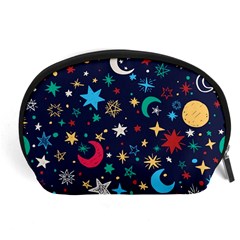 Colorful-background-moons-stars Accessory Pouch (large) by Wegoenart