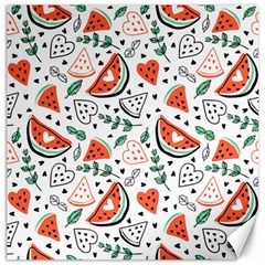 Seamless-vector-pattern-with-watermelons-mint Canvas 20  X 20  by Wegoenart