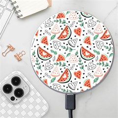 Seamless-vector-pattern-with-watermelons-mint Wireless Charger by Wegoenart