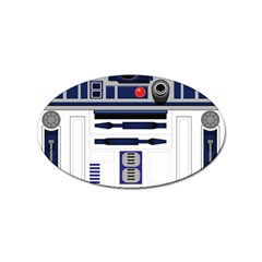 Robot R2d2 R2 D2 Pattern Sticker (oval) by Jancukart