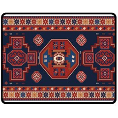 Armenian Carpet Double Sided Fleece Blanket (medium)  by Gohar