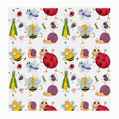 Cute Cartoon Insects Seamless Background Medium Glasses Cloth by Jancukart