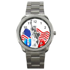 New York City Holiday United States Usa Sport Metal Watch by Jancukart