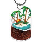 Coconut And Holiday Beach Food Dog Tag (Two Sides) Back