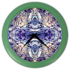 Amethyst Repeats Color Wall Clock by kaleidomarblingart