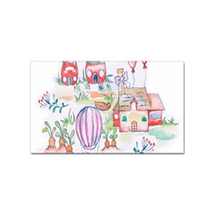 Easter Village  Sticker (rectangular) by ConteMonfrey