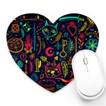 Sketch graphic illustration Heart Mousepad Front