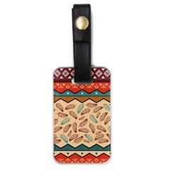 Ethnic Tribal Pattern Background Luggage Tag (one Side) by Vaneshart