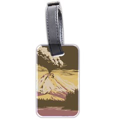 Boom Eruption Forest Mountain News Scary Volcano Luggage Tag (two Sides) by danenraven