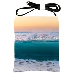 Beach Sea Waves Water Ocean Landscape Nature Shoulder Sling Bag by danenraven