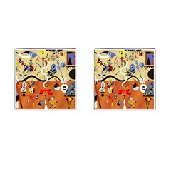 Carnival Of The Harlequin Art Cufflinks (square) by danenraven