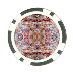 Pastels Kaleidoscope Poker Chip Card Guard by kaleidomarblingart