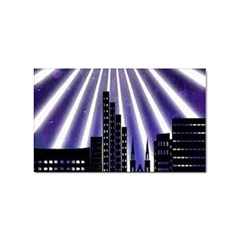 Superhero City Background Sticker (rectangular) by artworkshop