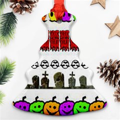 Halloween Borders Trick Christmas Tree Ornament (two Sides) by artworkshop