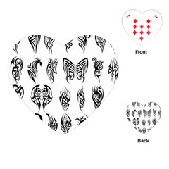 Tattoo Pattern Coin Purse Playing Cards Single Design (heart) by artworkshop