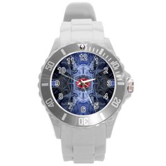 Art Robot Artificial Intelligence Technology Round Plastic Sport Watch (l) by Ravend