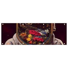 Astronaut Universe Planting Flowers Cosmos Jpg Banner And Sign 9  X 3  by Pakemis