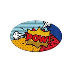 Pow Word Pop Art Style Expression Vector Sticker (oval) by Pakemis