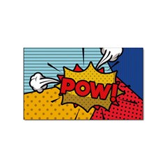 Pow Word Pop Art Style Expression Vector Sticker (rectangular) by Pakemis