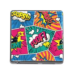 Comic Colorful Seamless Pattern Memory Card Reader (square 5 Slot) by Pakemis