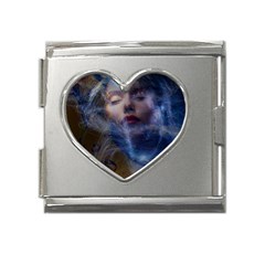 Mercurybeauy Mega Link Heart Italian Charm (18mm) by Sparkle