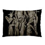 Catholic Motif Sculpture Over Black Pillow Case (Two Sides) Back