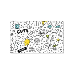 Set Cute Colorful Doodle Hand Drawing Sticker (rectangular) by Pakemis