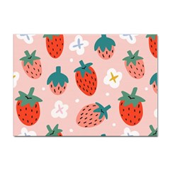 Strawberry-seamless-pattern Sticker A4 (100 Pack) by Pakemis