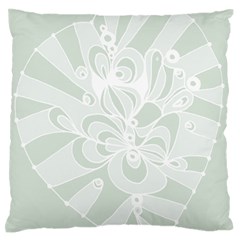 Blue Zendoodle Large Flano Cushion Case (one Side) by Mazipoodles