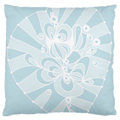 Blue 2 Zendoodle Large Flano Cushion Case (two Sides) by Mazipoodles