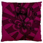 Aubergine Zendoodle Large Cushion Case (Two Sides) Front