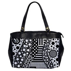 Black And White Design Oversize Office Handbag by gasi